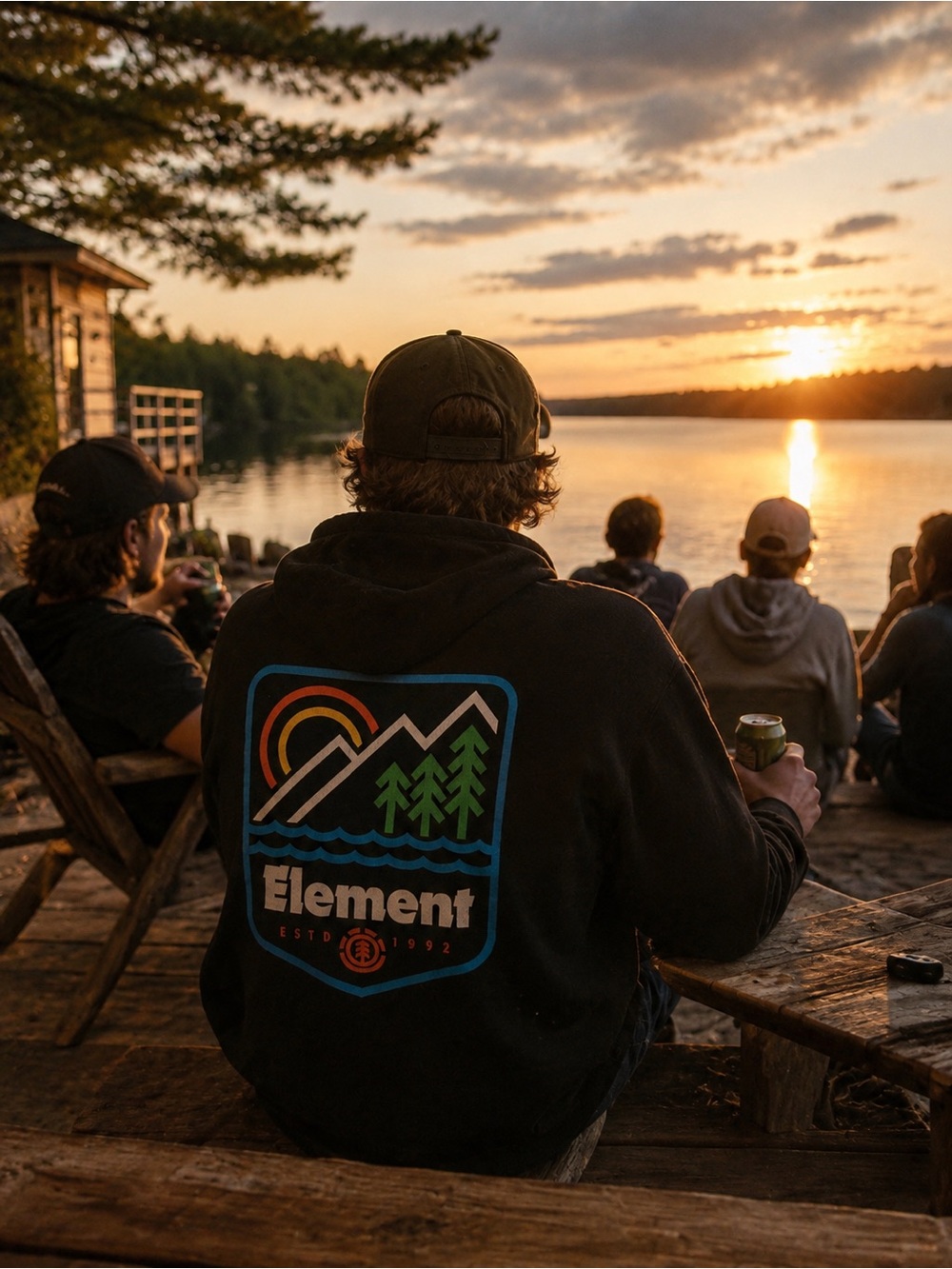 🌿 Element | Made to Endure | Graphic Hoodie | Black | Medium